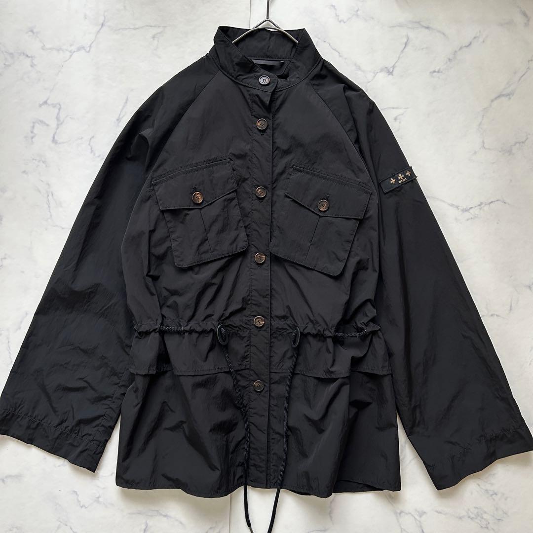 【美品】TATRAS タトラス ガルティーダ ナイロン ブルゾン 02 ブラック TATRAS（タトラス） ダウン ジャケット コート アウター CRUMPLED