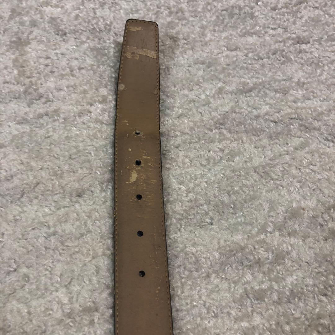 ジャンフランコフェレ ダークブラウン レザー ベルト 78〜88㎝対応