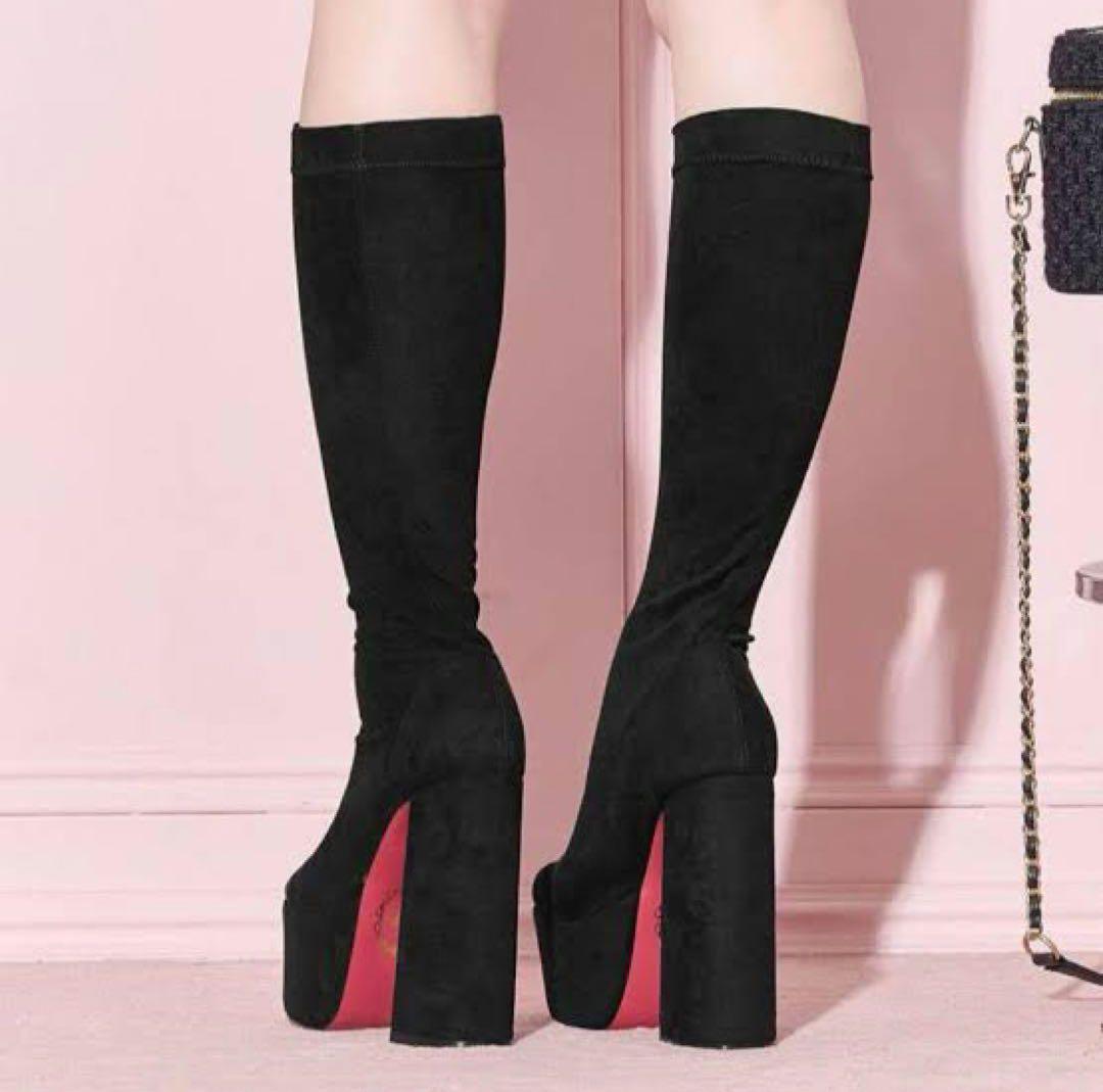 ミシェルマカロン ロングブーツ 美脚最強盛れ♡13.5cm ストレッチ素材