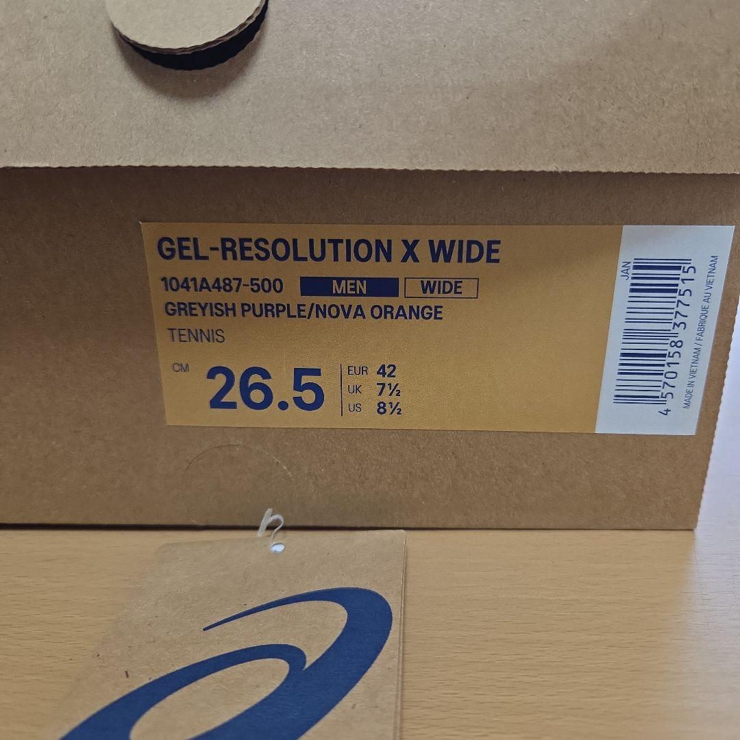 26.5cm WIDE ゲルレゾリューション10オールコート 新品テニスシューズ