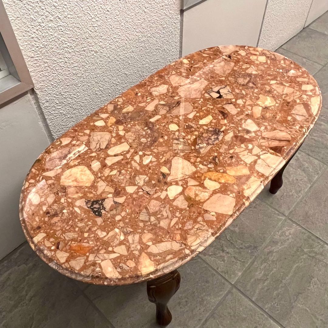 ガリンベルティ 大理石 ローテーブル イタリア製 アンティーク 猫脚