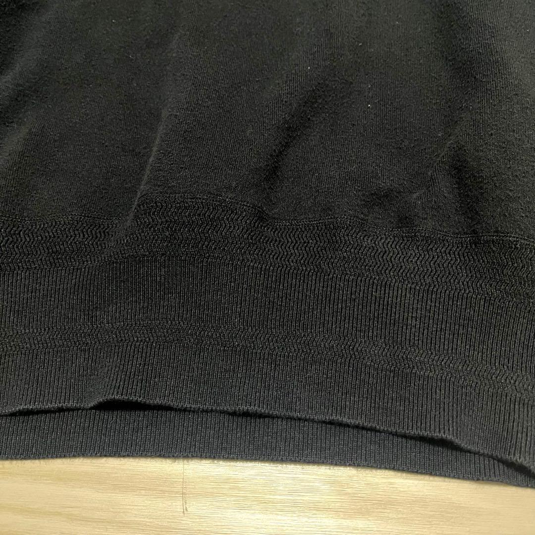 極美品✨】HYKE ハイク カシミヤニット 黒 クルーネック ストレッチ性