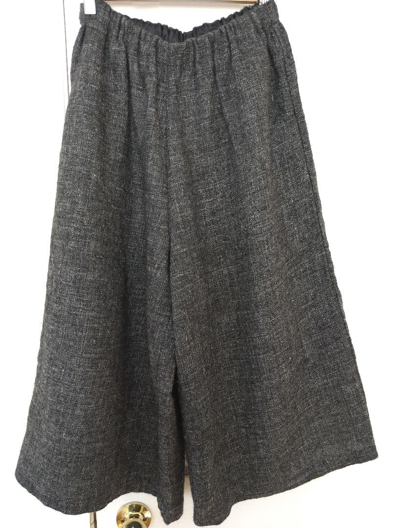 中川政七商店ウール麻ツイードのロングキュロット