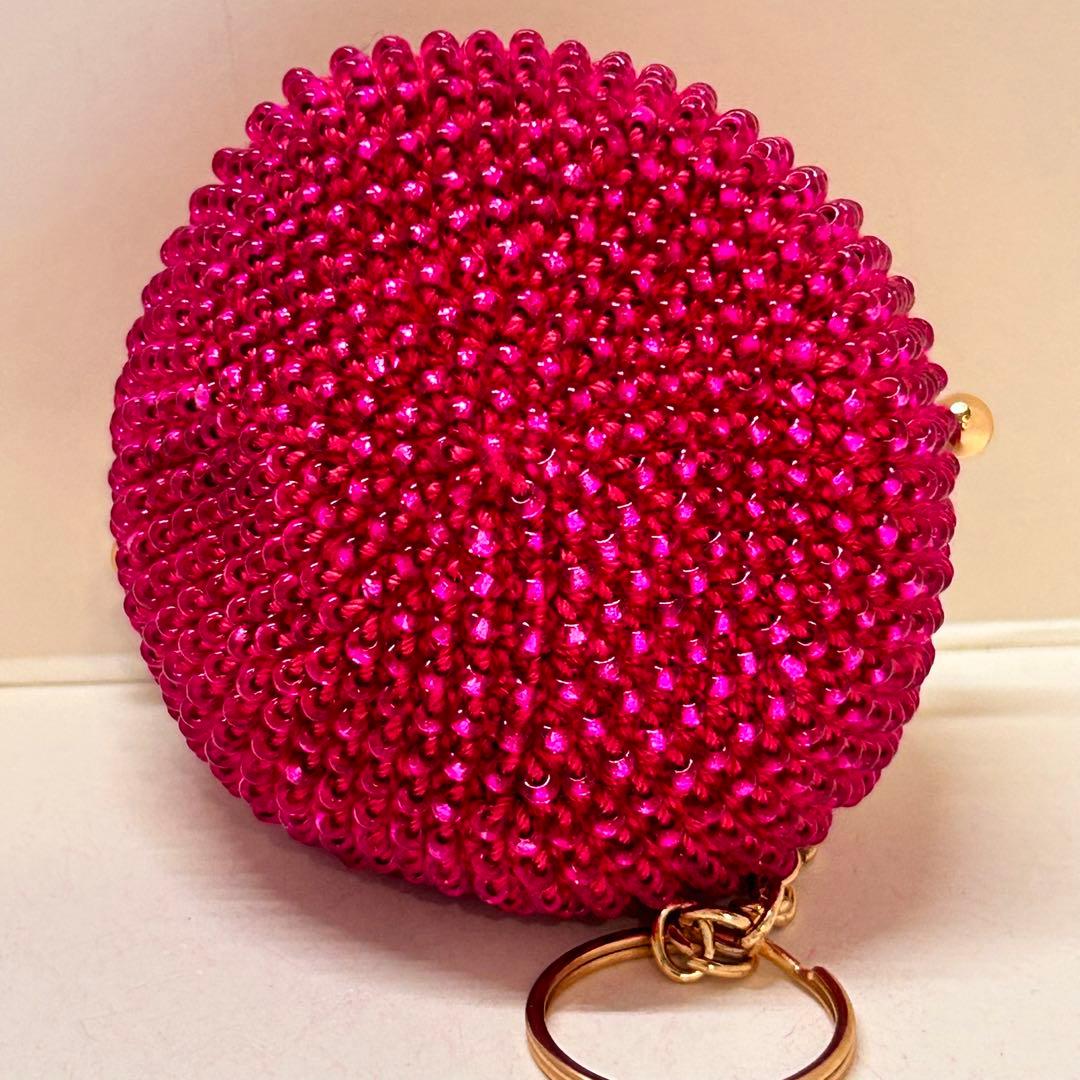 ビーズがま口ハンドメイド、魅惑のピンク4点セット｜ビーズがま口