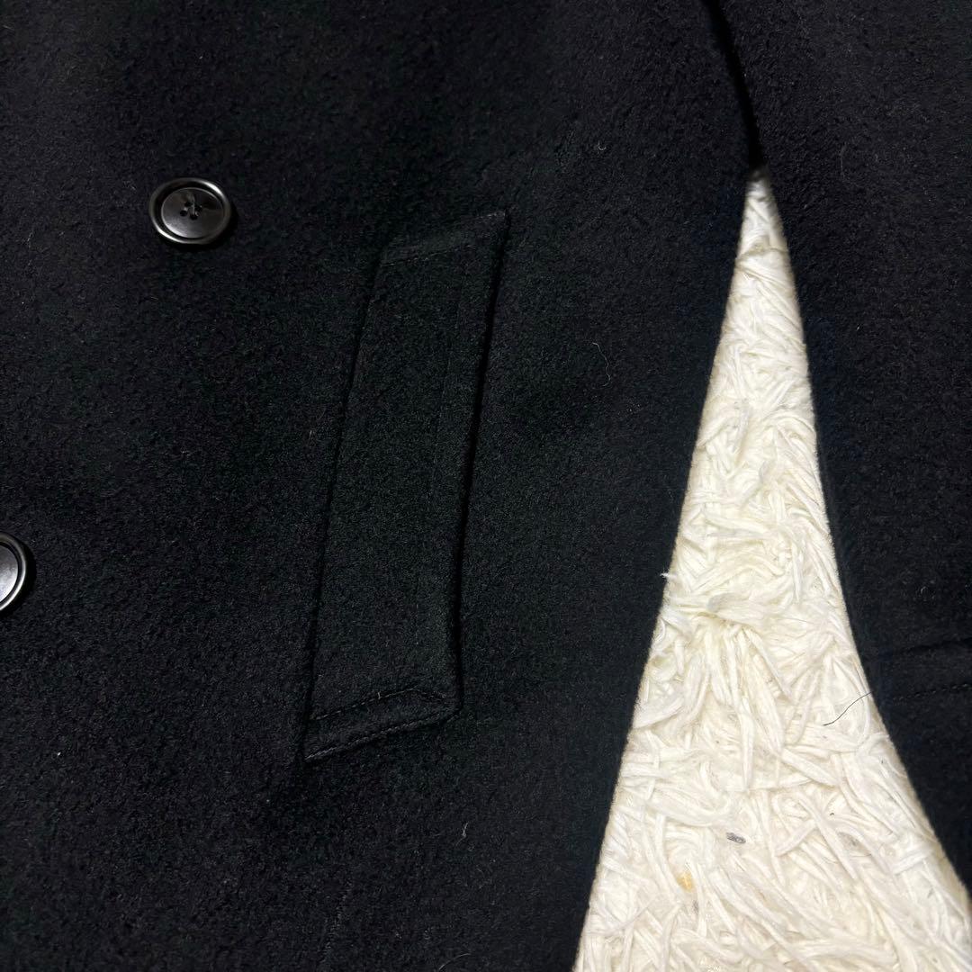希少 アニエスベー フランス製 ダブルブレストPコート カシミヤ混 90s