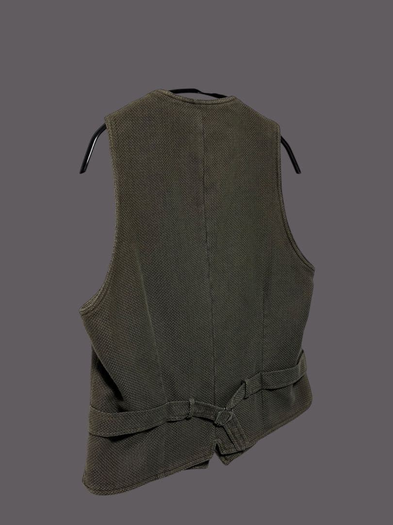 LARDINI ラルディーニ ブートニエール付 ホップサック ジレ ベスト 48