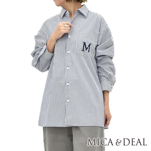 MICA＆DEAL 刺繍入ストライプシャツ - メルカリ