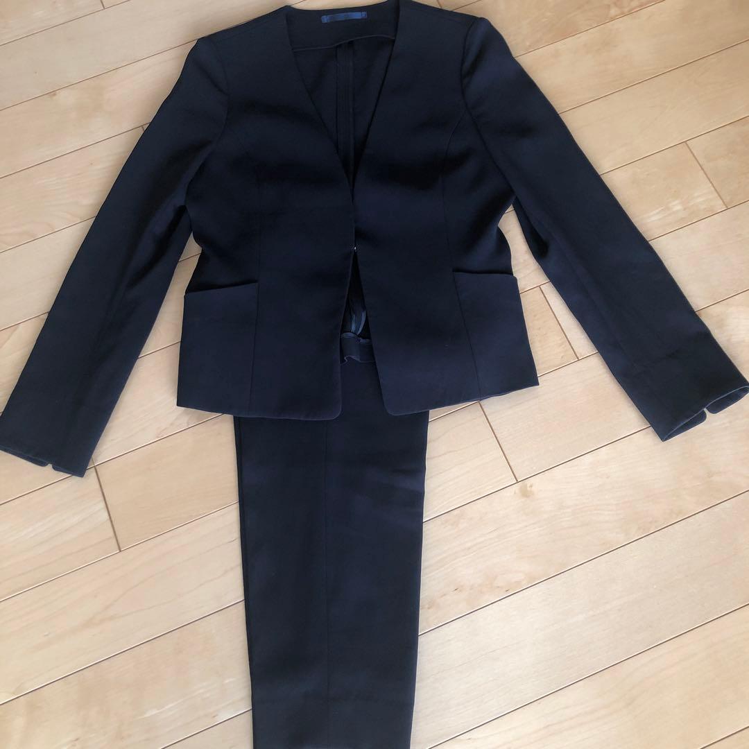 AOKIレディースパンツスーツ 紺7号/11号 - メルカリ