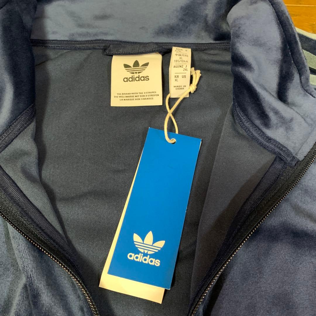 adidas ベロアトラックジャケット 2XL ネイビー 未使用BE:FIRST - メルカリ