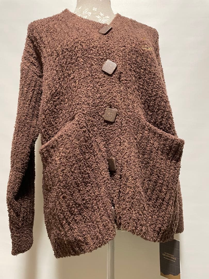 タグ付gelato pique ジェラートピケ べビモコメランジリブカーディガン