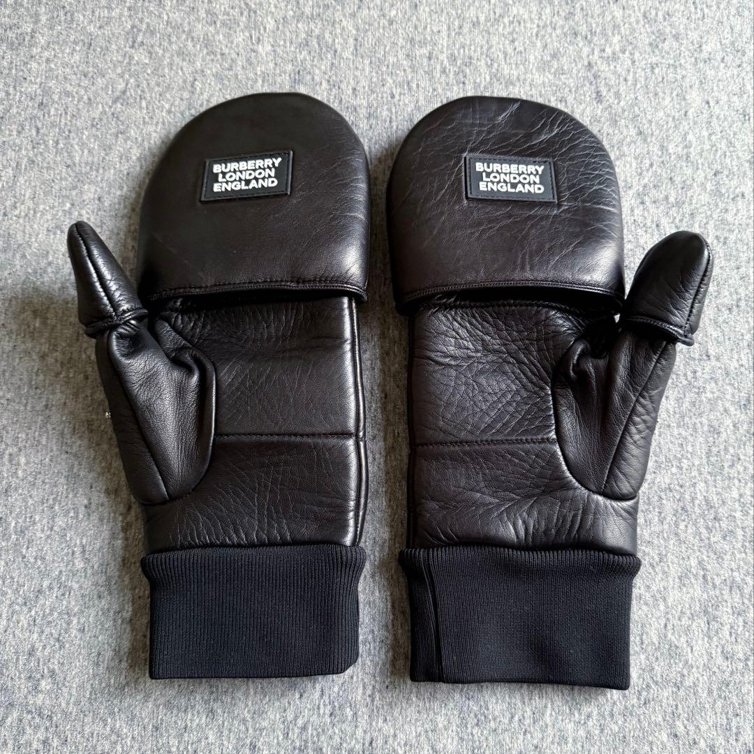 BURBERRY ロンドン フィンガーレス 手袋 グローブ レザー