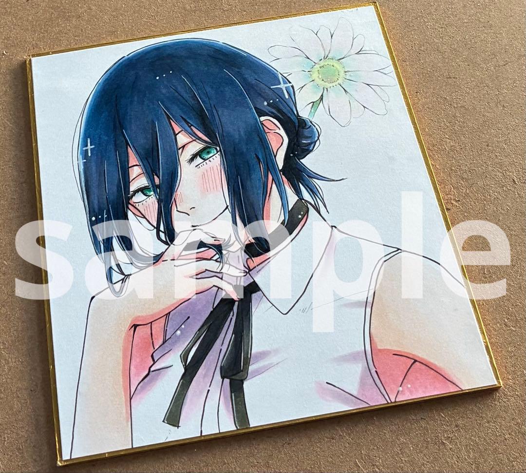 ま*よ様 レゼ✾小色紙 手描きイラスト チェンソーマン チェンソーマン＞手描きイラスト/レゼ＜ミニ色紙＞ - メルカリ