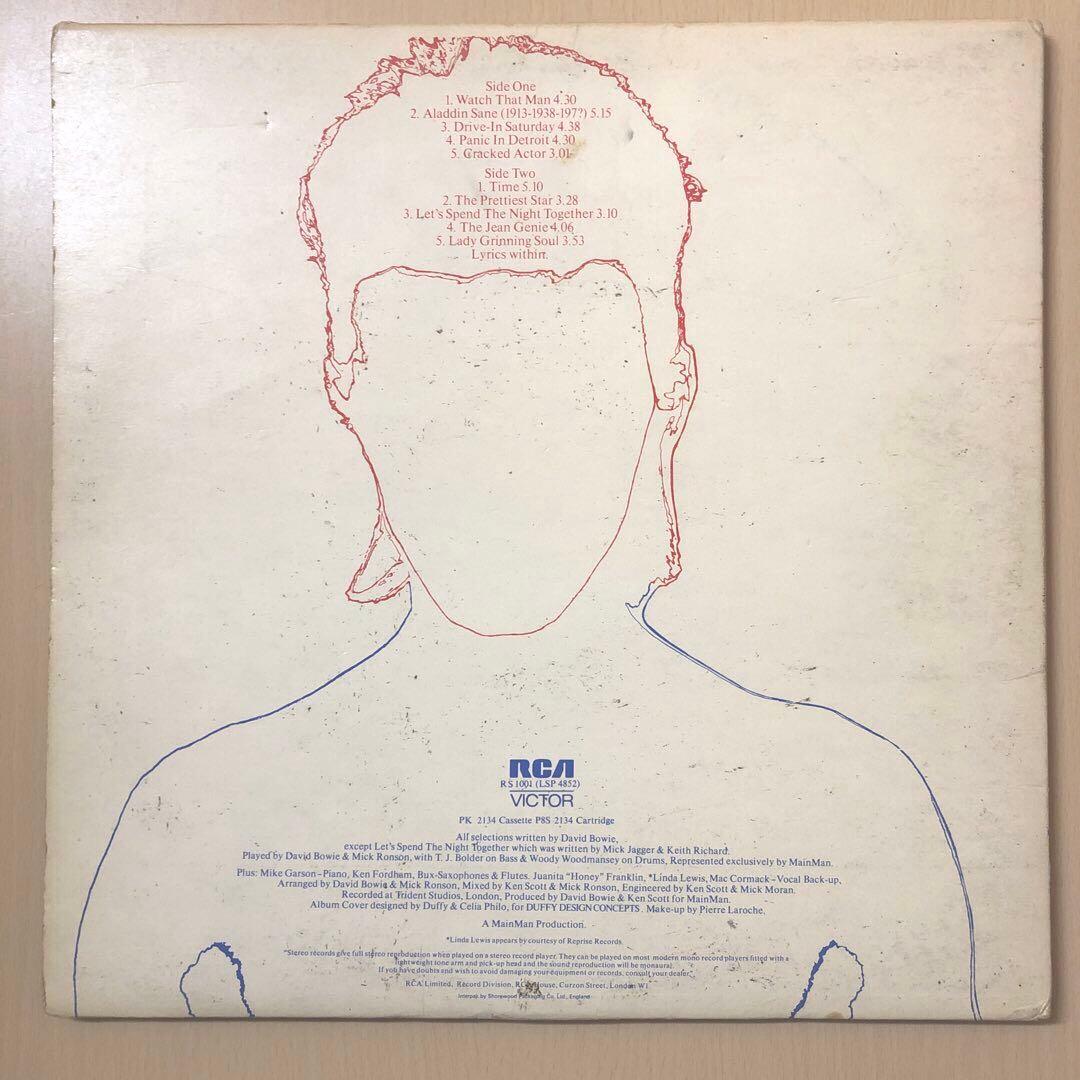 【UKオリジナル】デヴィッドボウイ　アラジンセイン　MAT:3-3 初版ラベル