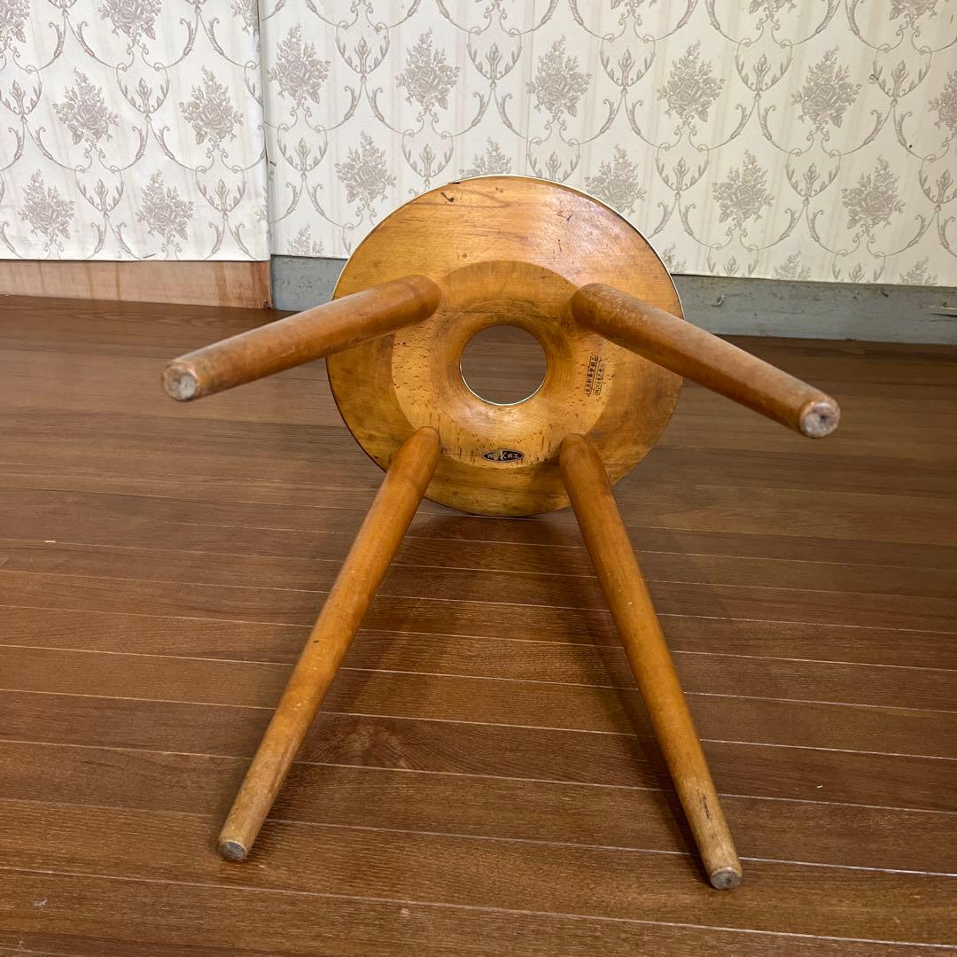 アンティーク】天童木工 リングスツール ドーナツ椅子 丸椅子 北欧