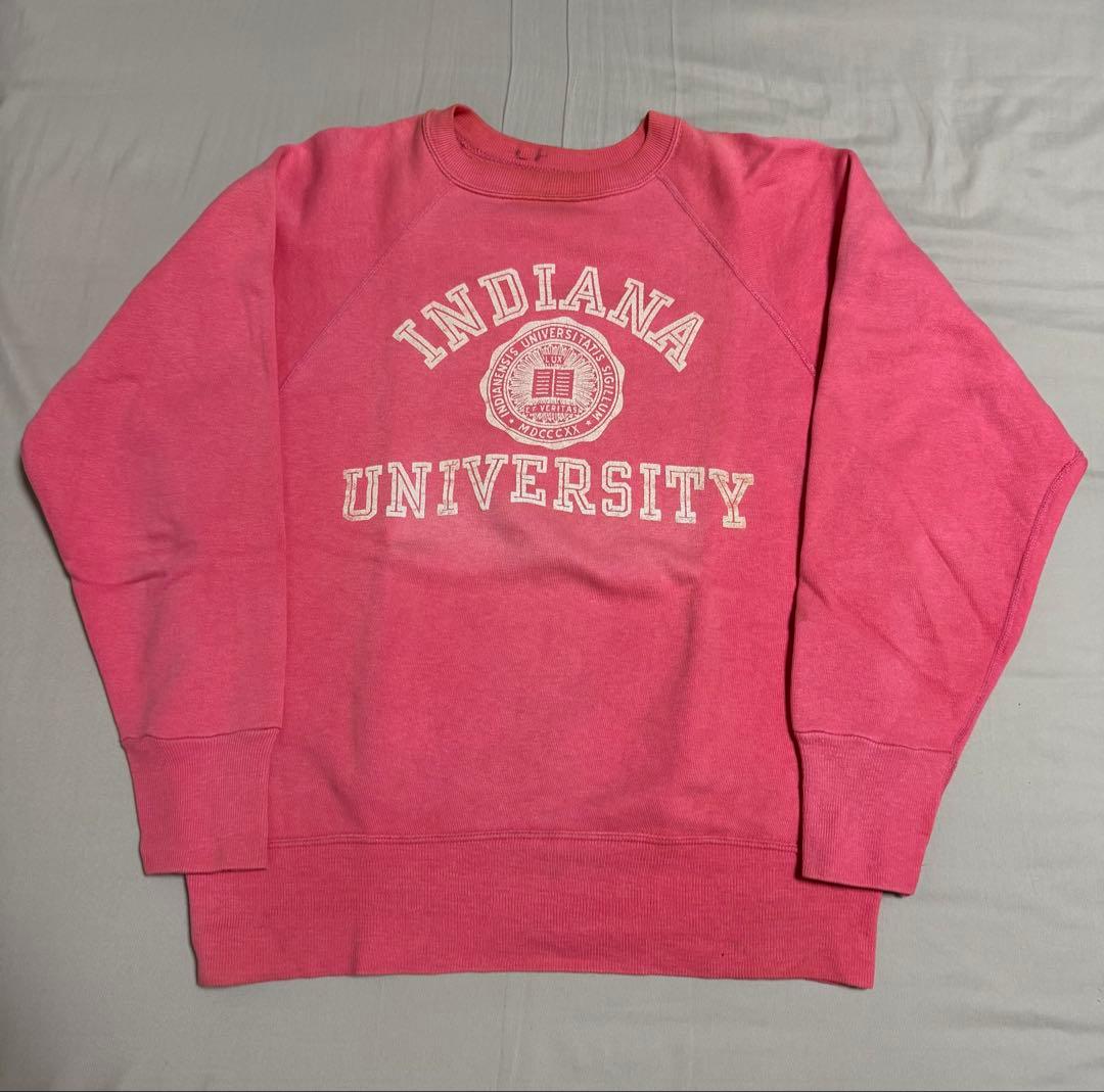 ビンテージ！60’s〜 カレッジ フロッキー スウェット 60s ビンテージ フロッキー カレッジ スウェット Vintage ブラック