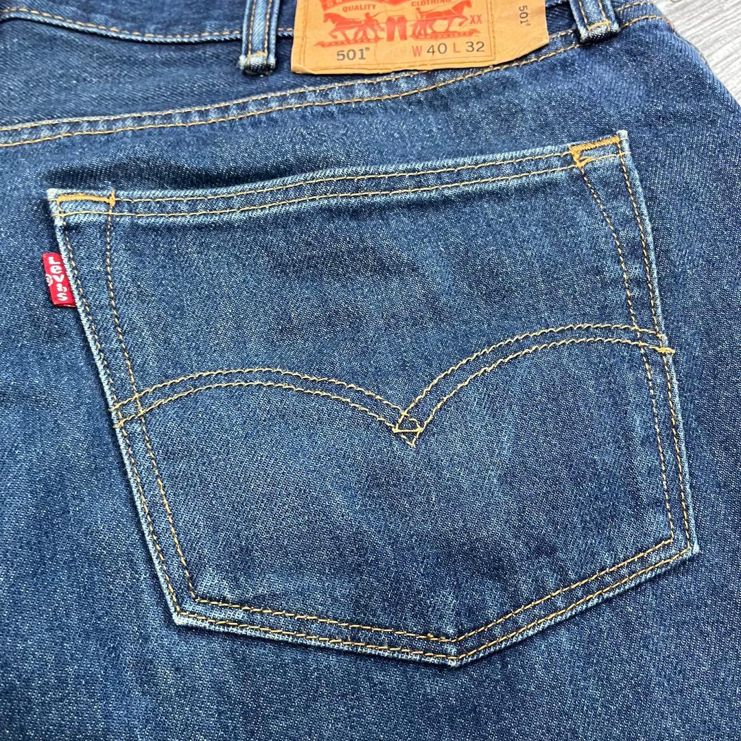 LEVI'S 501 W40 L32 リジットデニム インディゴ - メルカリ