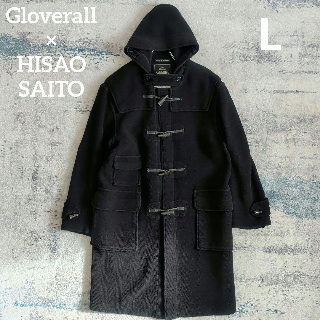 90s グローバーオール キングストン ダッフルコート ヘリンボーン 黒 L