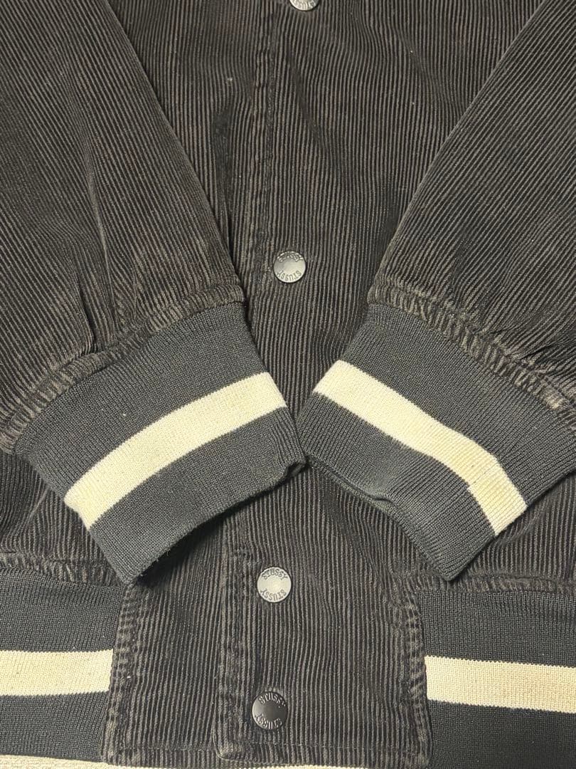 レア珍品】Stussy コーデュロイ スタジャン Lサイズ ブラック - メルカリ