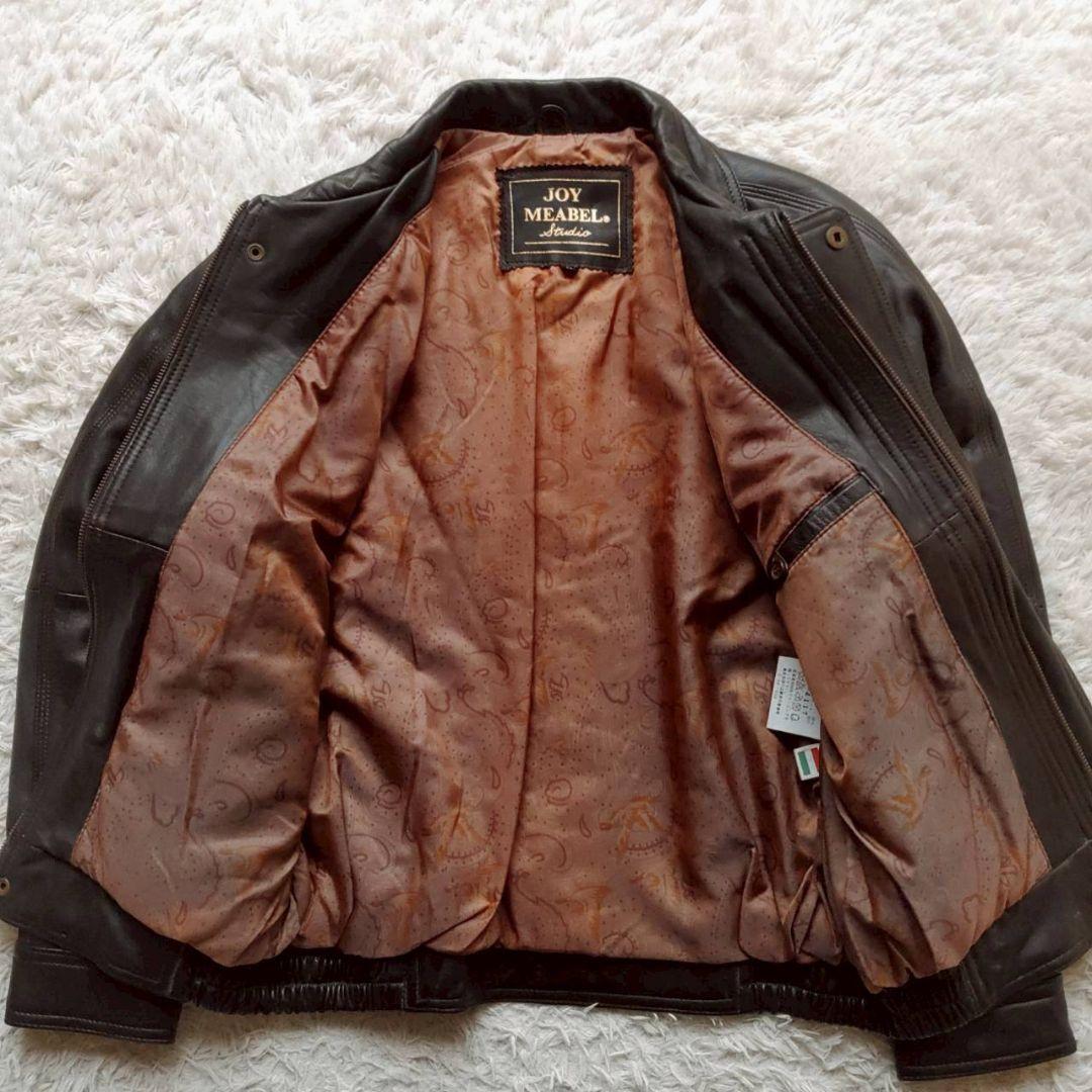 90年代 ヴィンテージ 短丈 本革 羊革 レザーブルゾン ボンバー