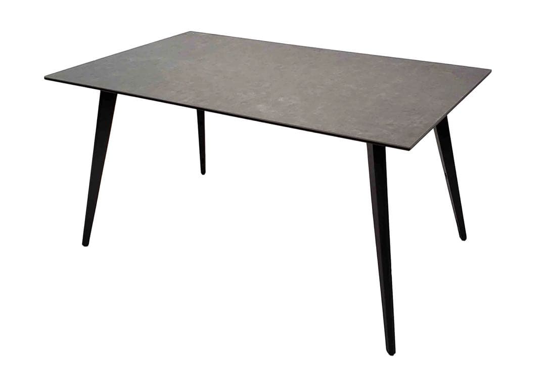 ダイニングテーブル ダークグレー セラミック 4人掛け 幅120cm 石目調 幅120cm] 4人掛け セラミック ダイニングテーブル 単品 黒脚 大理石調