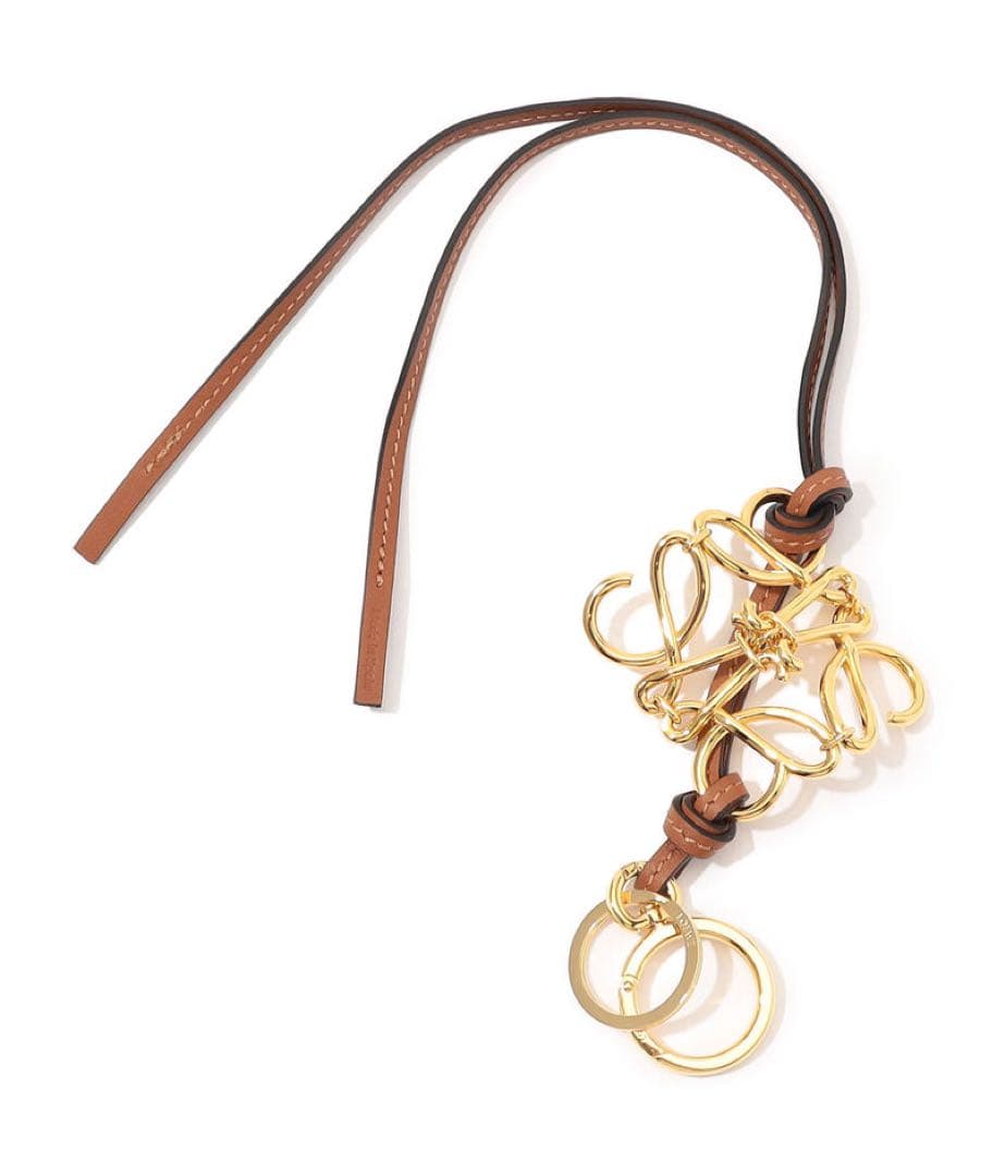 LOEWE アナグラム　チャーム　タン LOEWE（ロエベ） アナグラム チャーム カーフレザー タン ブラック