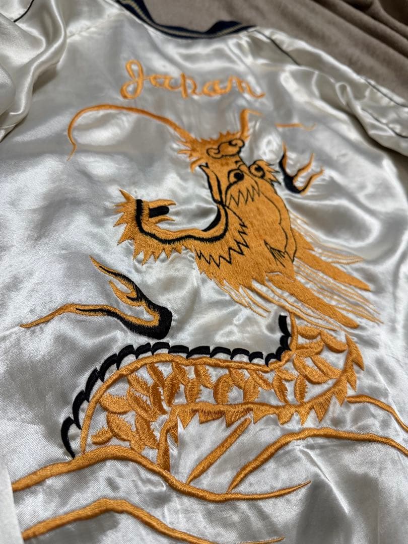 2面用 テーラー東洋 スカル 龍 日本限定版 スカジャン vintage サテン