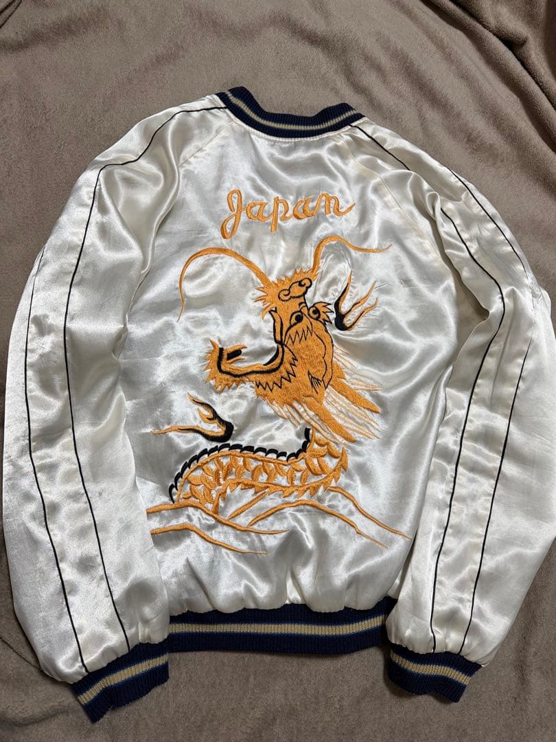 2面用 テーラー東洋 スカル 龍 日本限定版 スカジャン vintage サテン