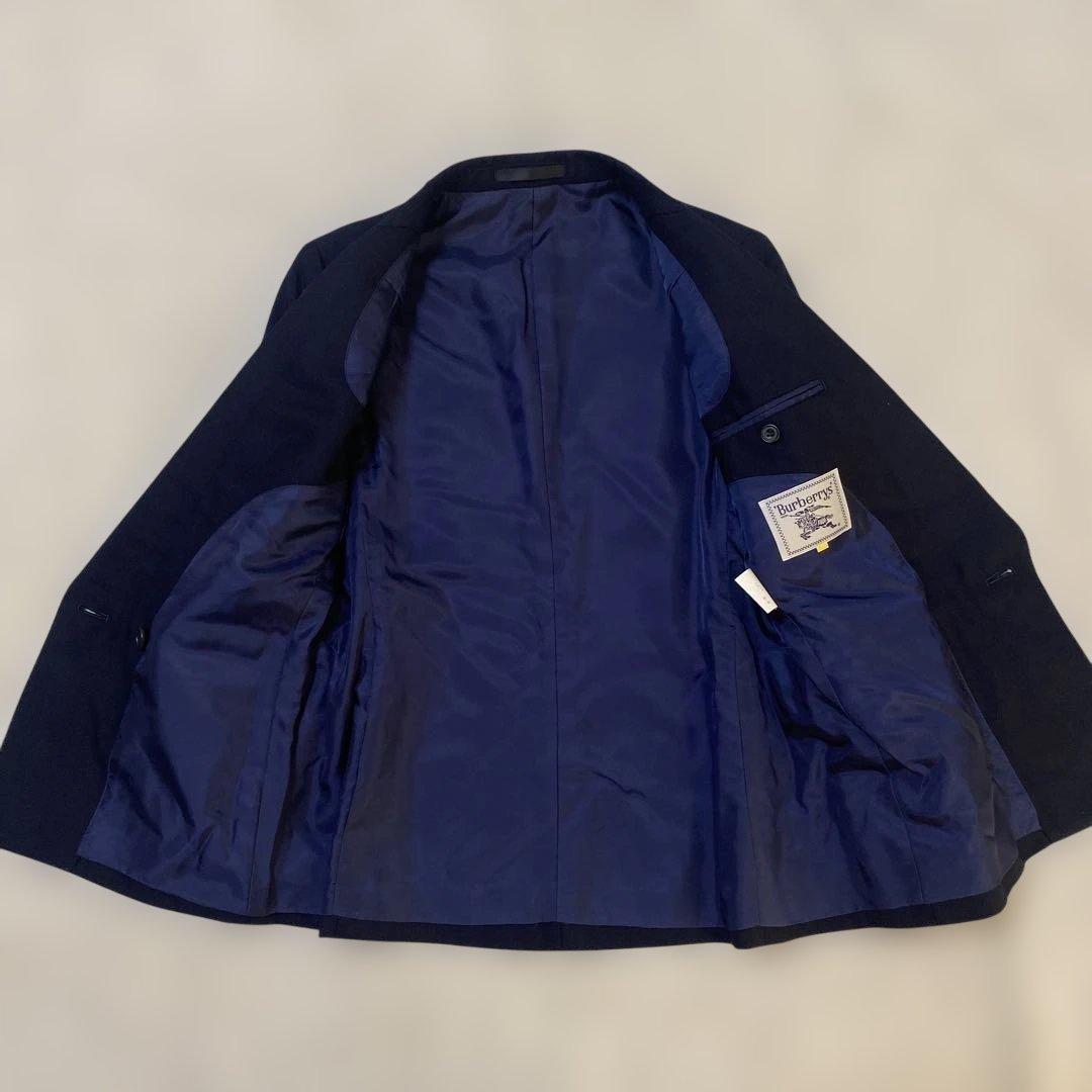 美品✨バーバリー 紺ブレ ジャケット 金ボタン ダブル シャドーホース