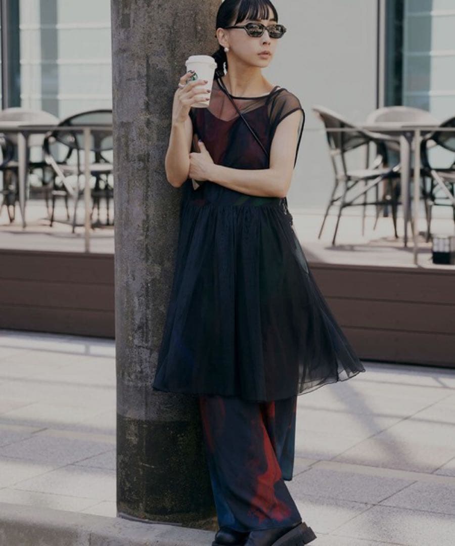 アートドレス　アートワンピ　ワンピース　3WAY アメリ　アメリヴィンテージ Ameri（アメリ）の「3WAY MARGOT GEL ART DRESS（ワンピース）」 - WEAR