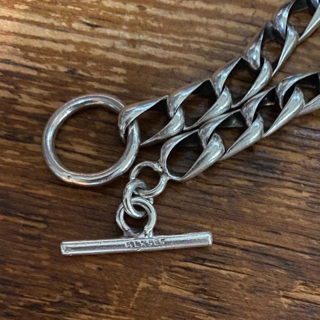 ヴィンテージ メキシカンジュエリー シルバー Tバー チェーン