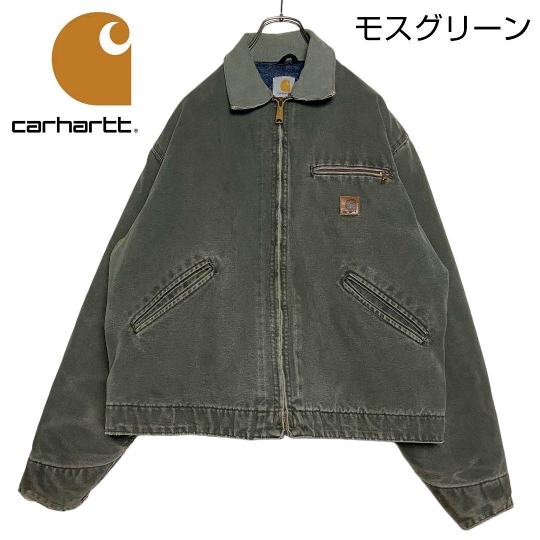 入手困難 USA製カーハート デトロイトジャケット モスグリーン L