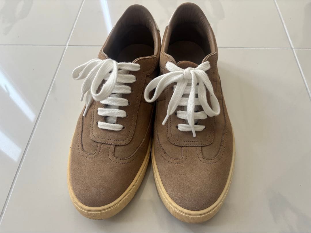 美品】エルメス◻︎HERMESスエード スニーカー - メルカリ