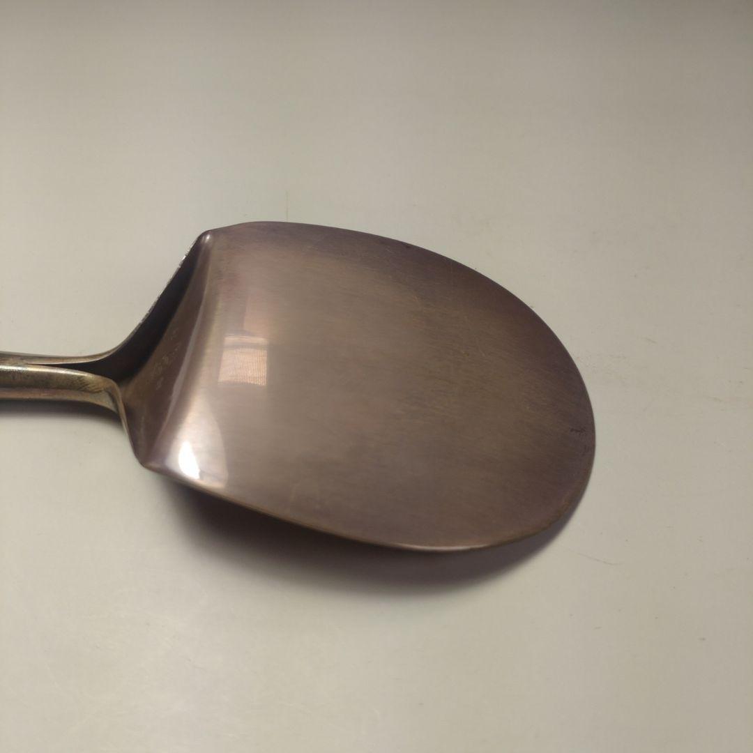 イ61 南鐐灰匙『金谷浄雲作』『淡々斎好 南鐐梅象嵌炉用灰匙』銀製