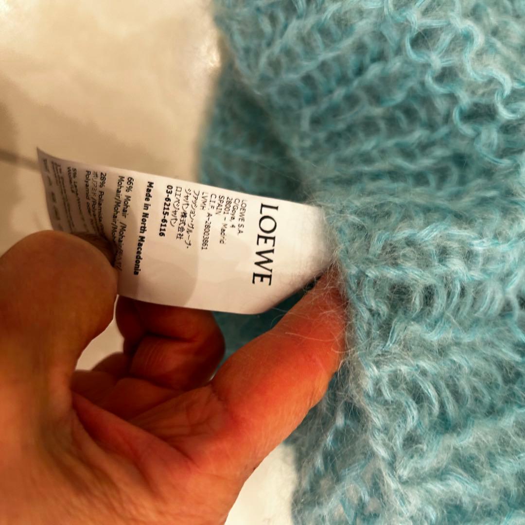 人気完売ロエベア ナグラムニット セーターモヘア ターコイズ - メルカリ