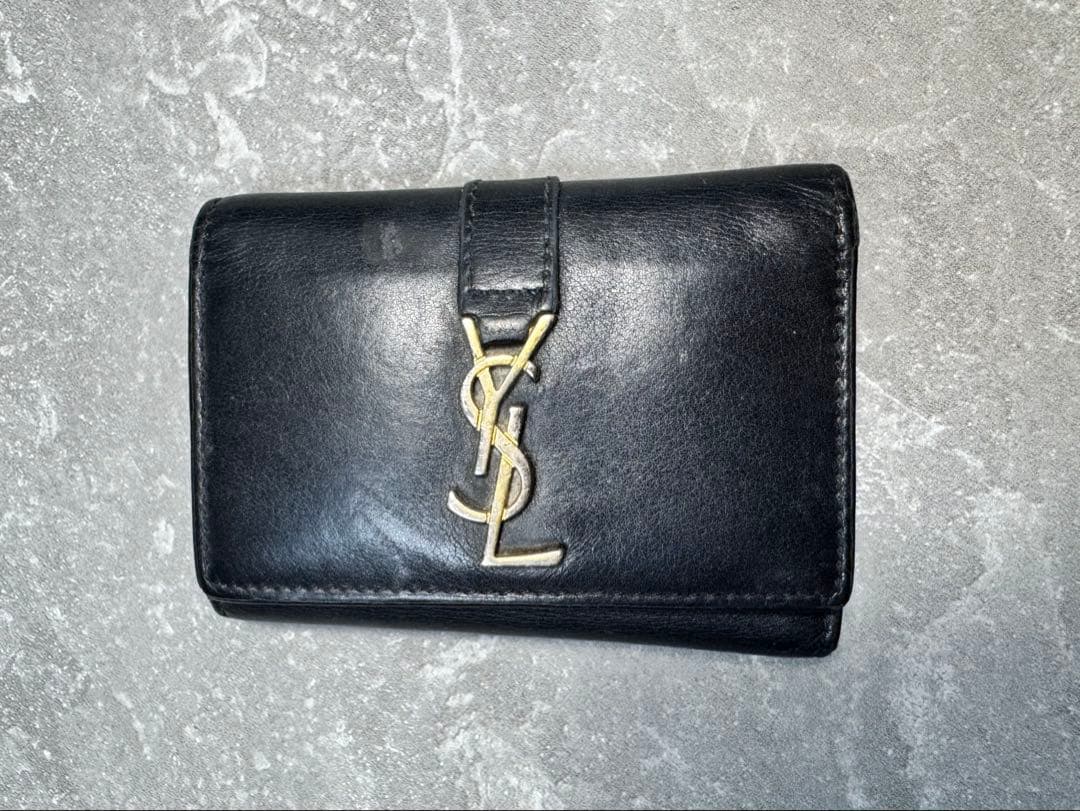 SAINT LAURENT ブラック レザー 6連キーケース - メルカリ