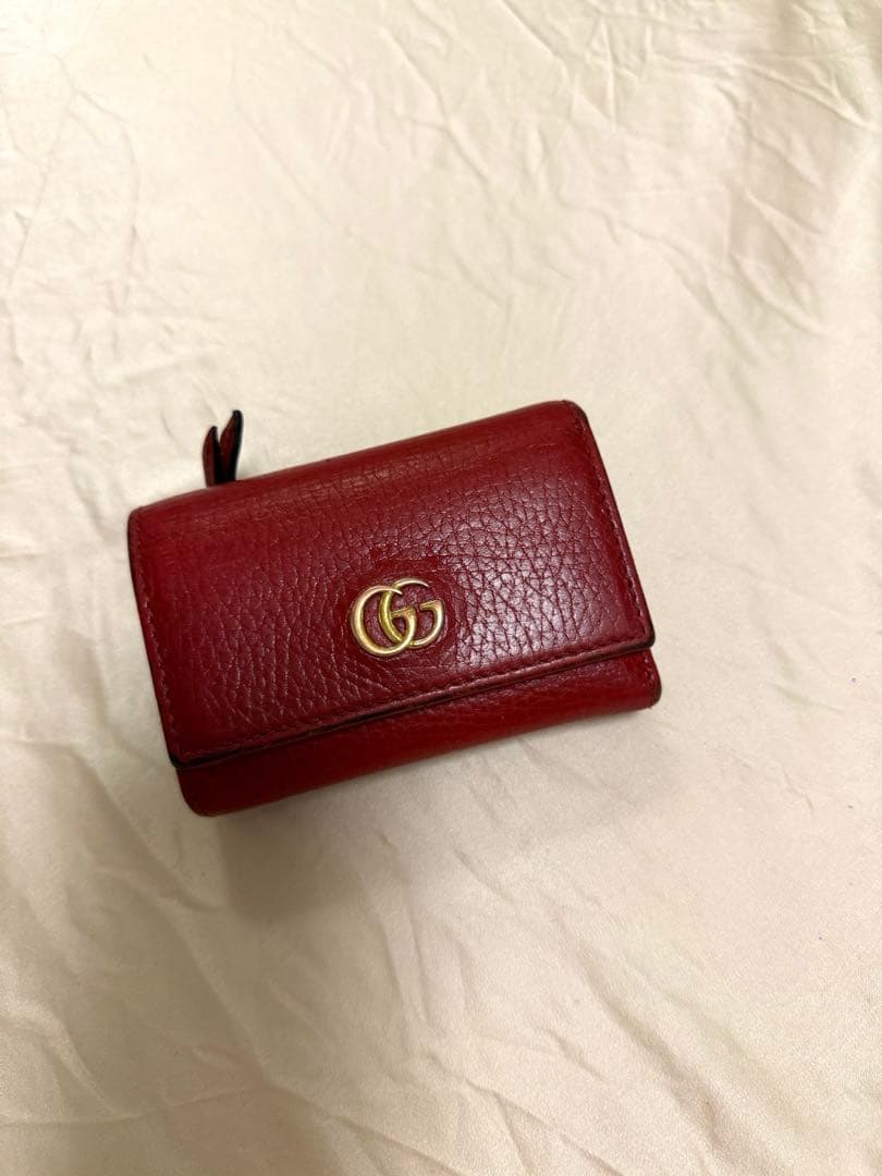 GUCCI GGロゴ レッド 三つ折り財布　【正規品】 楽天市場】グッチ GUCCI（形状（財布）三つ折り財布）（レディース財布