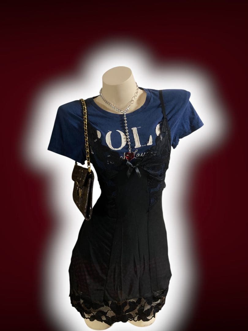 y2kpolo Ralph Lauren ぴちT平成ギャルマクブリンクポロ刺繍 - メルカリ