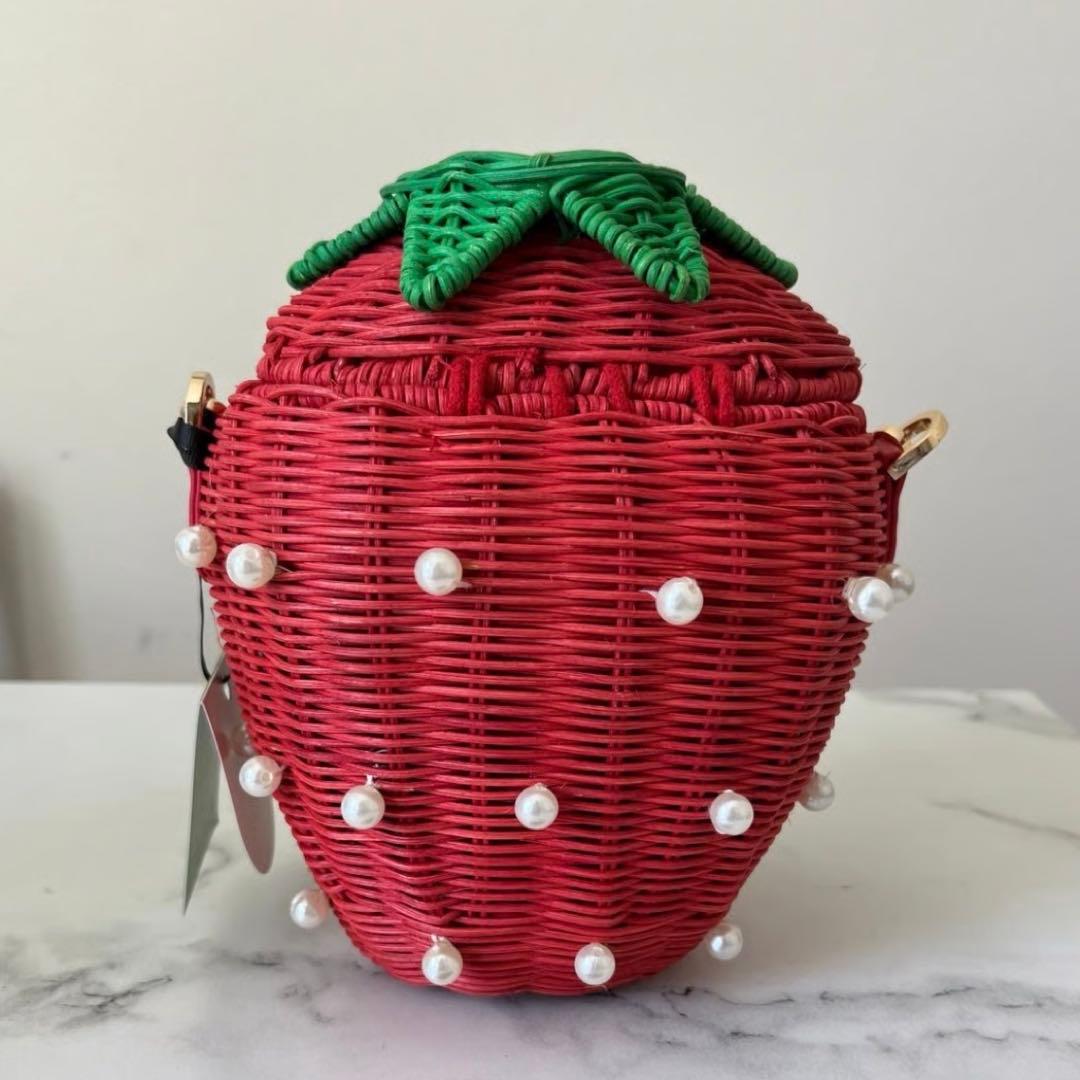 ケイトスペードターゲットコラボ完売品いちご かごバッグ新品 - メルカリ