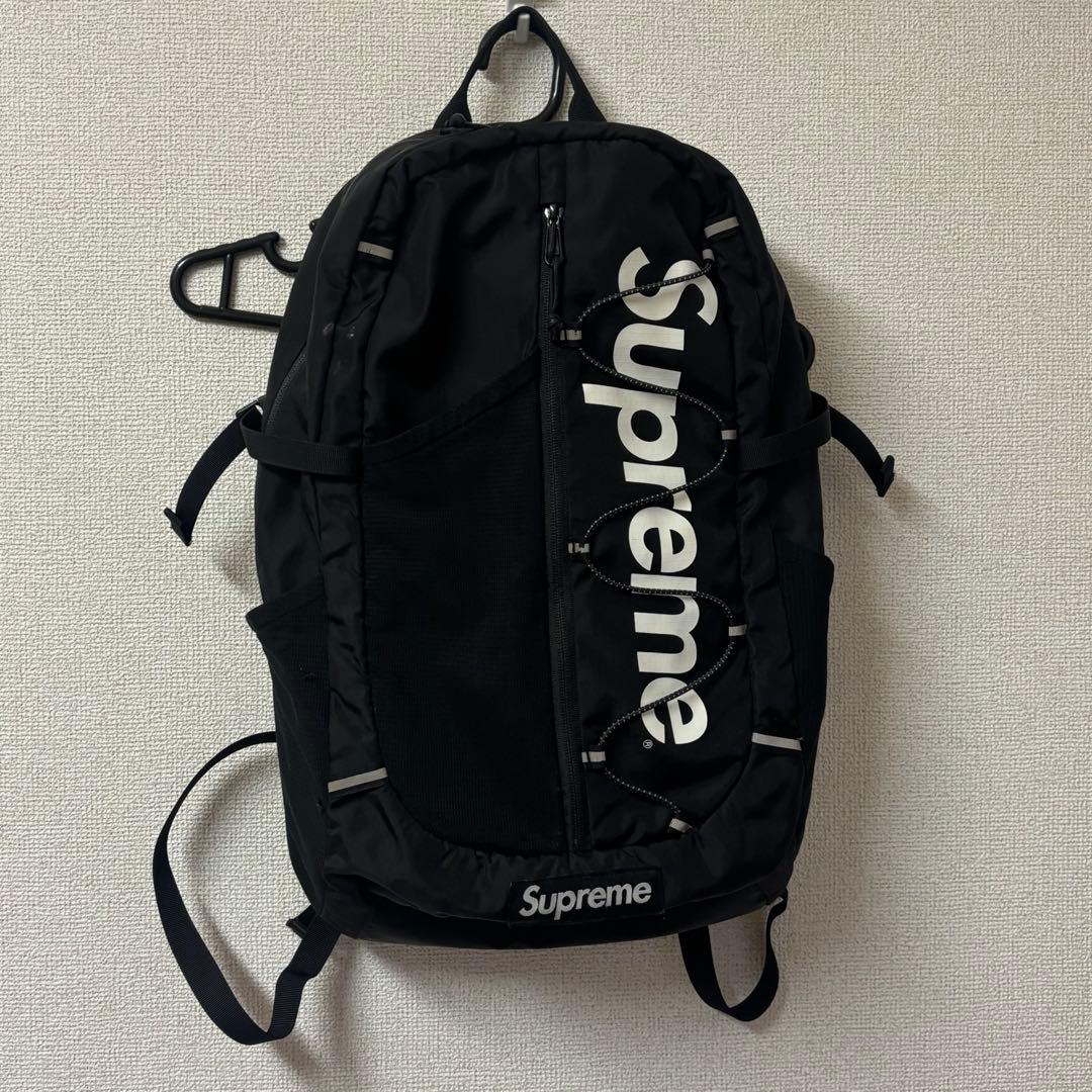 Supreme 17ss バックパック BLACK 即日発送 Supreme 17SS Backpack Black 中古 2017 バックパック ブラック 黒