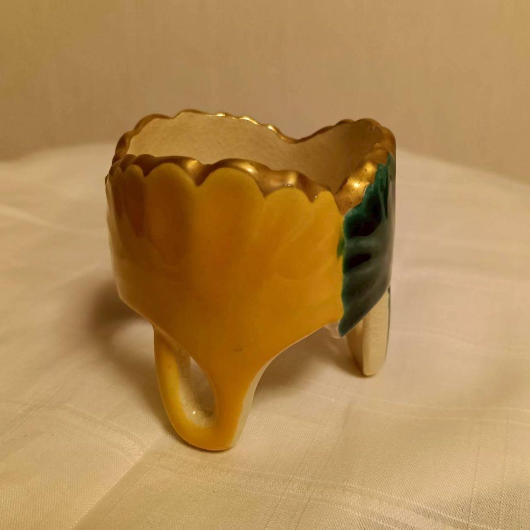 色絵仁清銀杏蓋置 杉田祥平造 清閑寺窯 - メルカリ