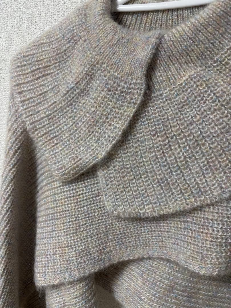 新品】ラメミックス キッドモヘア スリーブマフラージレ - メルカリ