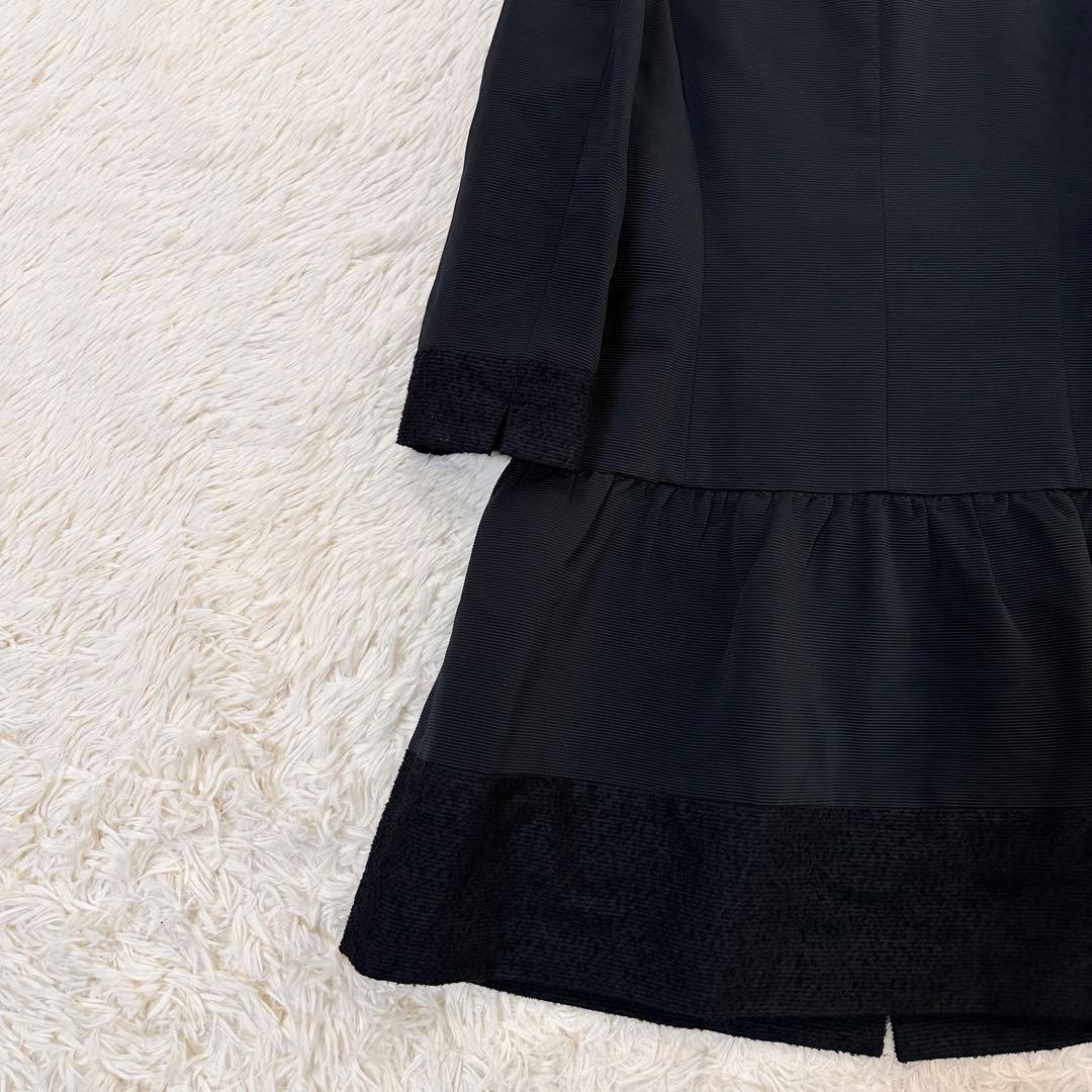 大きいサイズ トゥービーシック Aラインロングコート ビジュー付