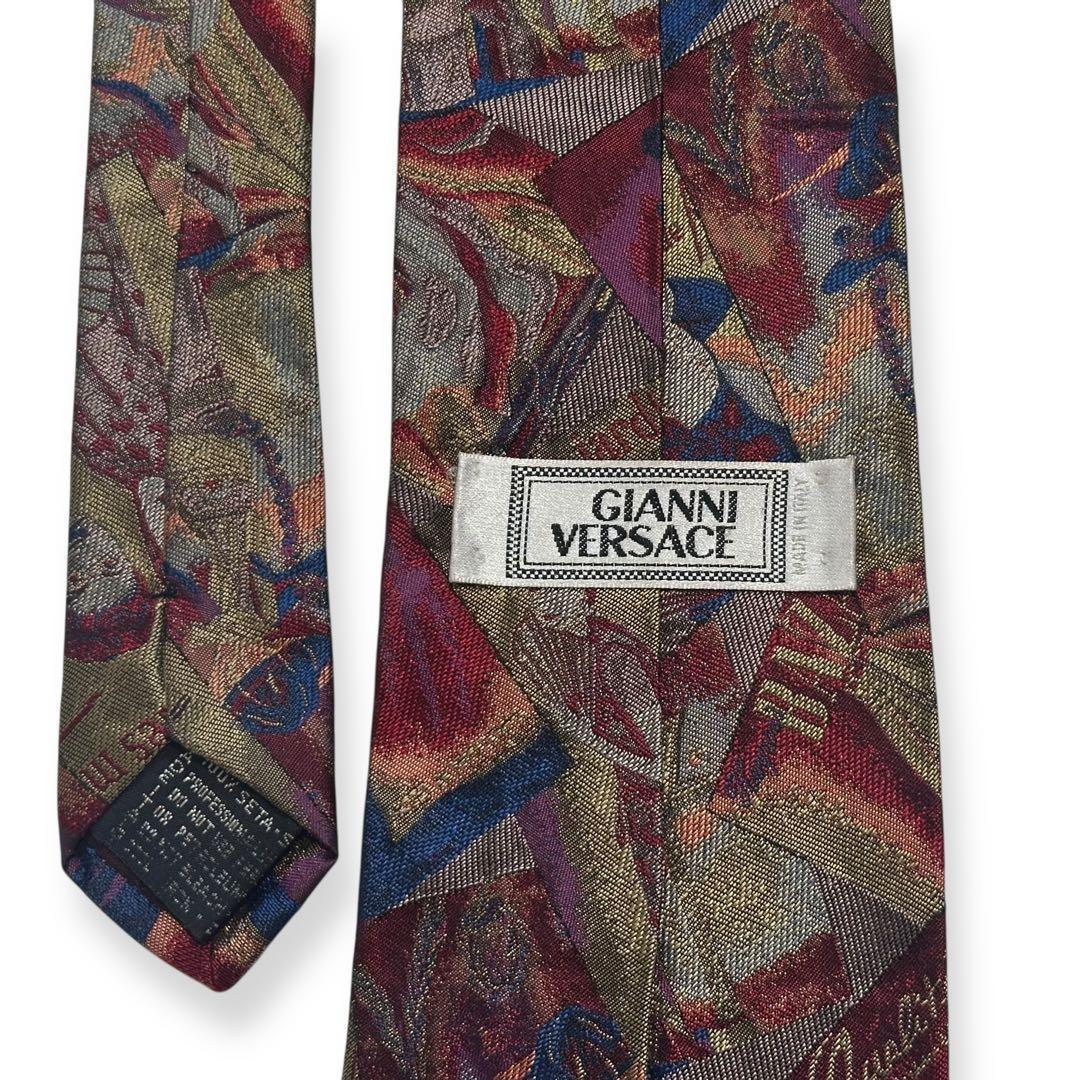 良品✨GIANNI VERSACE ネクタイ アート ジャガード 光沢 【H】 - メルカリ