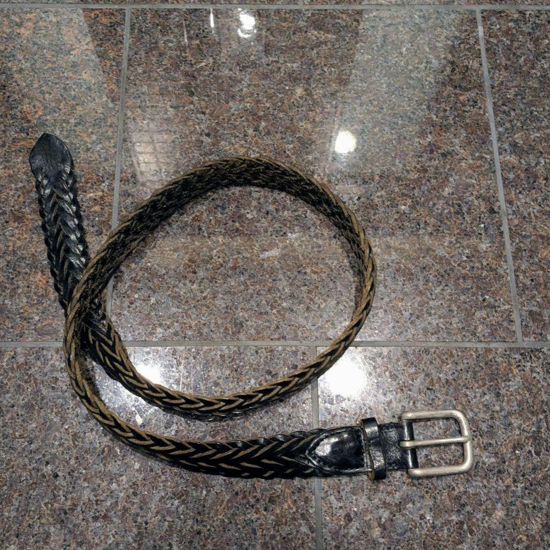 レザー編み込みベルト ブラック/ブラウン ベルト メンズ メッシュ レザー 本革 黒 茶 メッシュベルト メンズ
