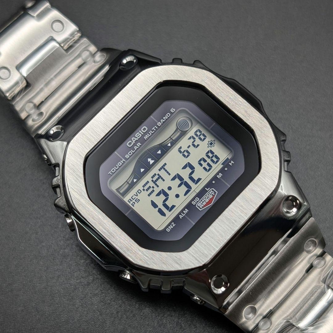 G-SHOCK GWX-5700 電波ソーラータイドグラフ シルバーフルメタル