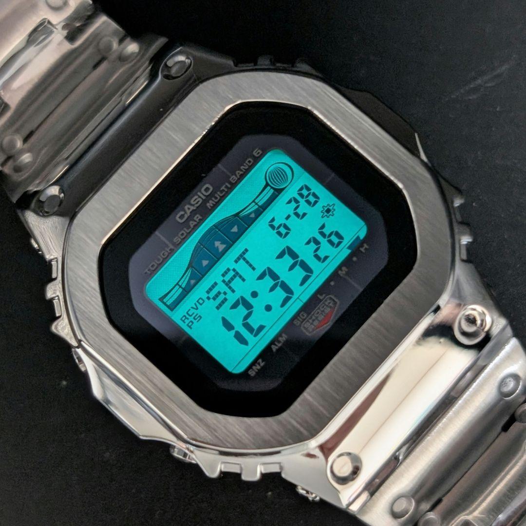 G-SHOCK GWX-5700 電波ソーラータイドグラフ シルバーフルメタル