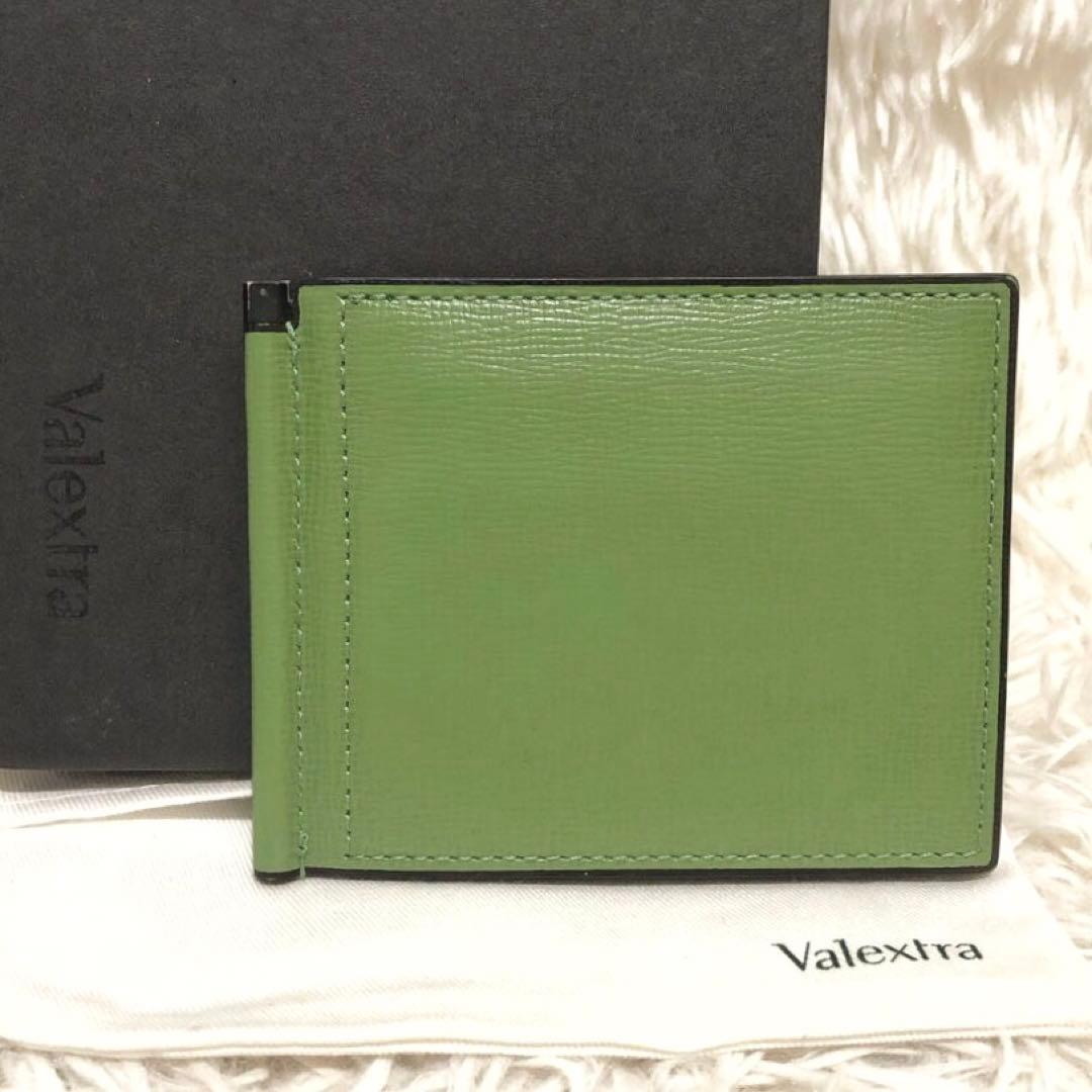 未使用✨ヴァレクストラ　 マネークリップ 二つ折り財布 カードケース グリーン Valextra（ヴァレクストラ） 二つ折り財布 SGNL0004028L99WF99 V8L04