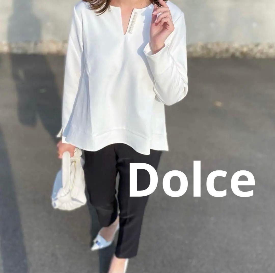 メゾンドドルチェ パールフレアブラウス オケージョン ホワイト Free