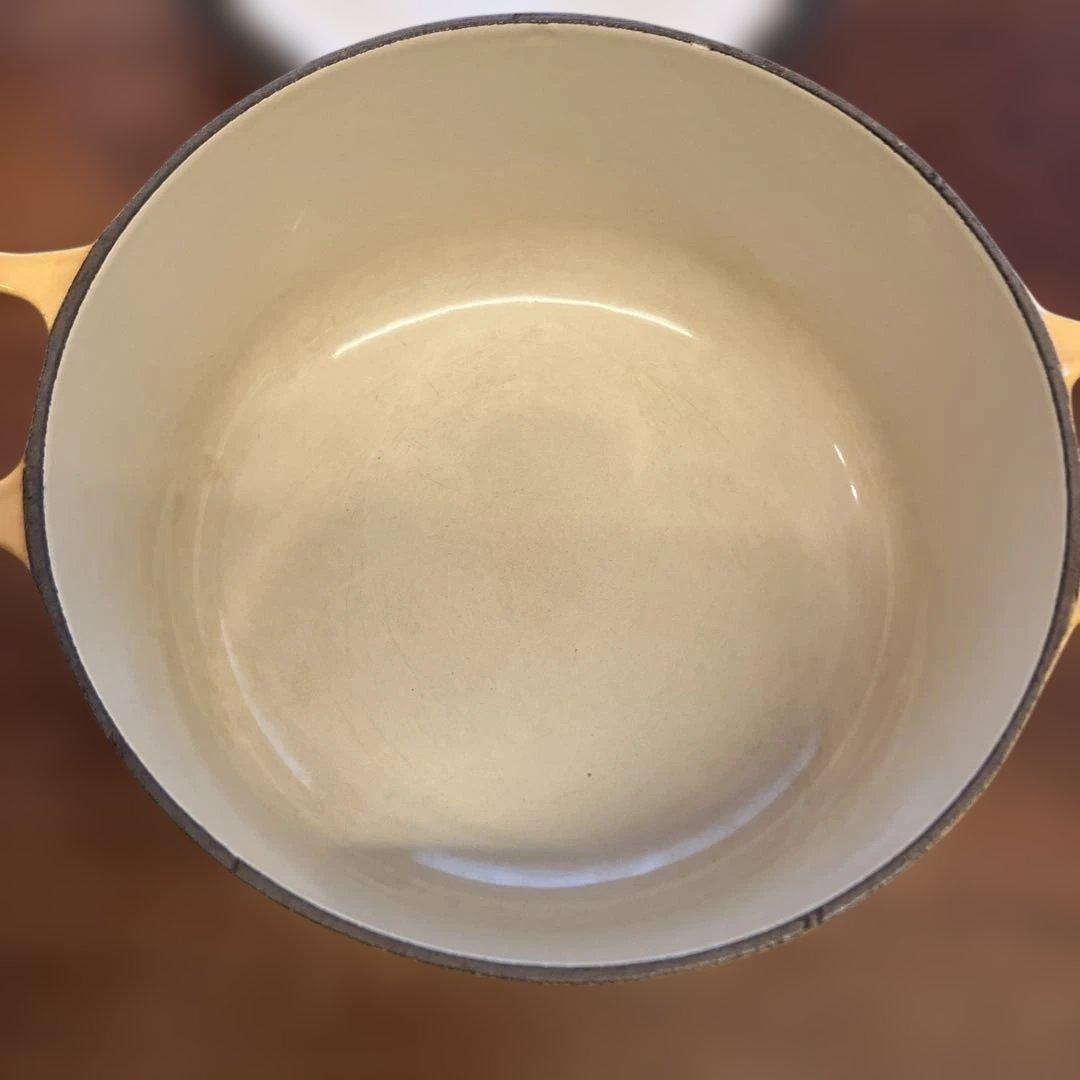 ル・クルーゼ LE CREUSET ココットロンド イエロー 20cm - メルカリ