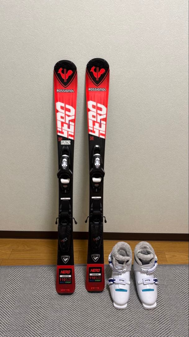 2025年12月購入】ロシニョール 110cm ジュニア キッズ スキーセット